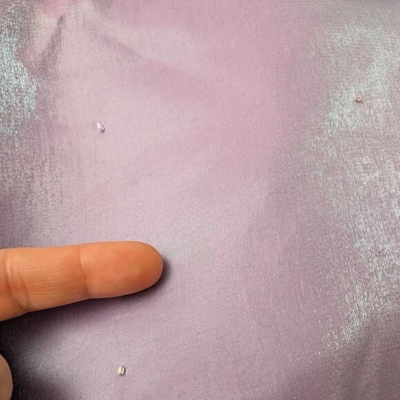 Vintage Nites Prom Dress Maxi Gown 8 Purple Y2K Fairy Princess Glam Bead Satin - Picture 13 of 15